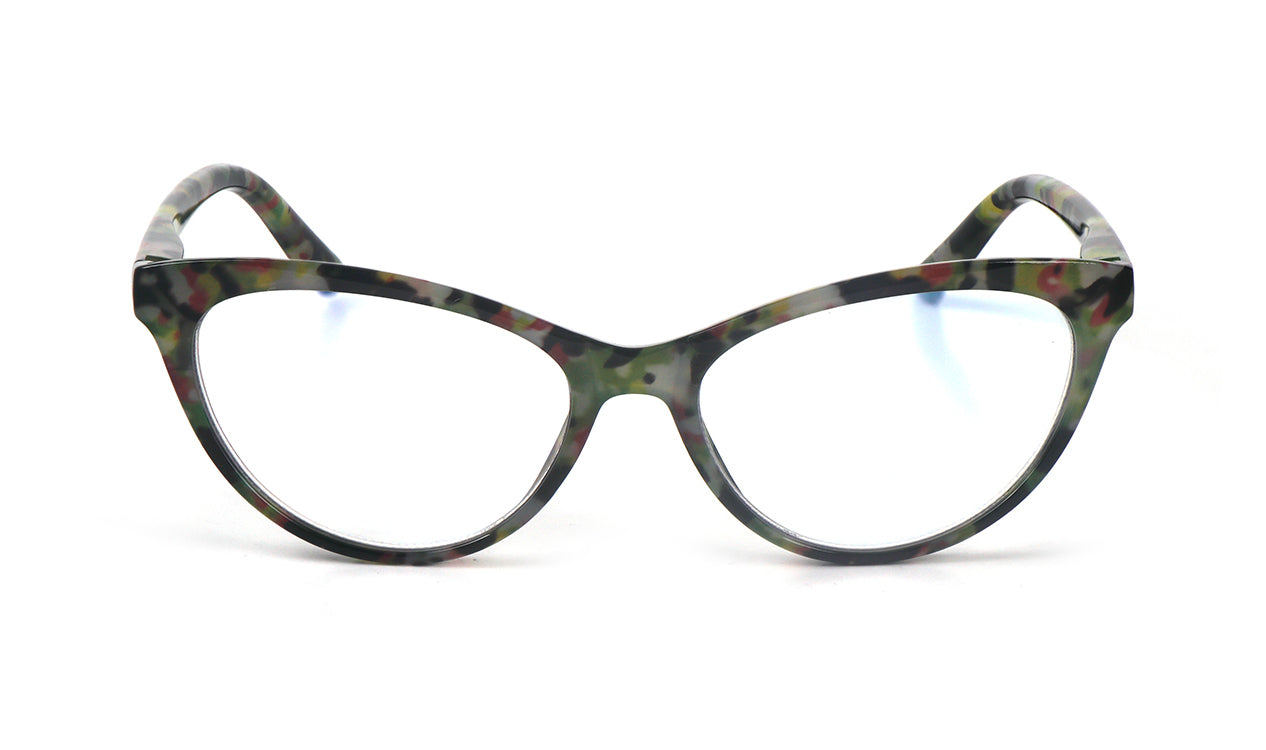 Cat Eye Retro Flower Design Reading Glasses Womans with Spring Hinges DX101
