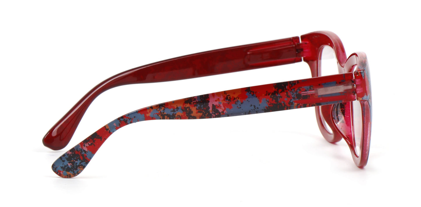 Oversized Retro Reading Glasses handmade Ladies Colourful Spring Hinges 59 x 53mm Large Frame DX99
