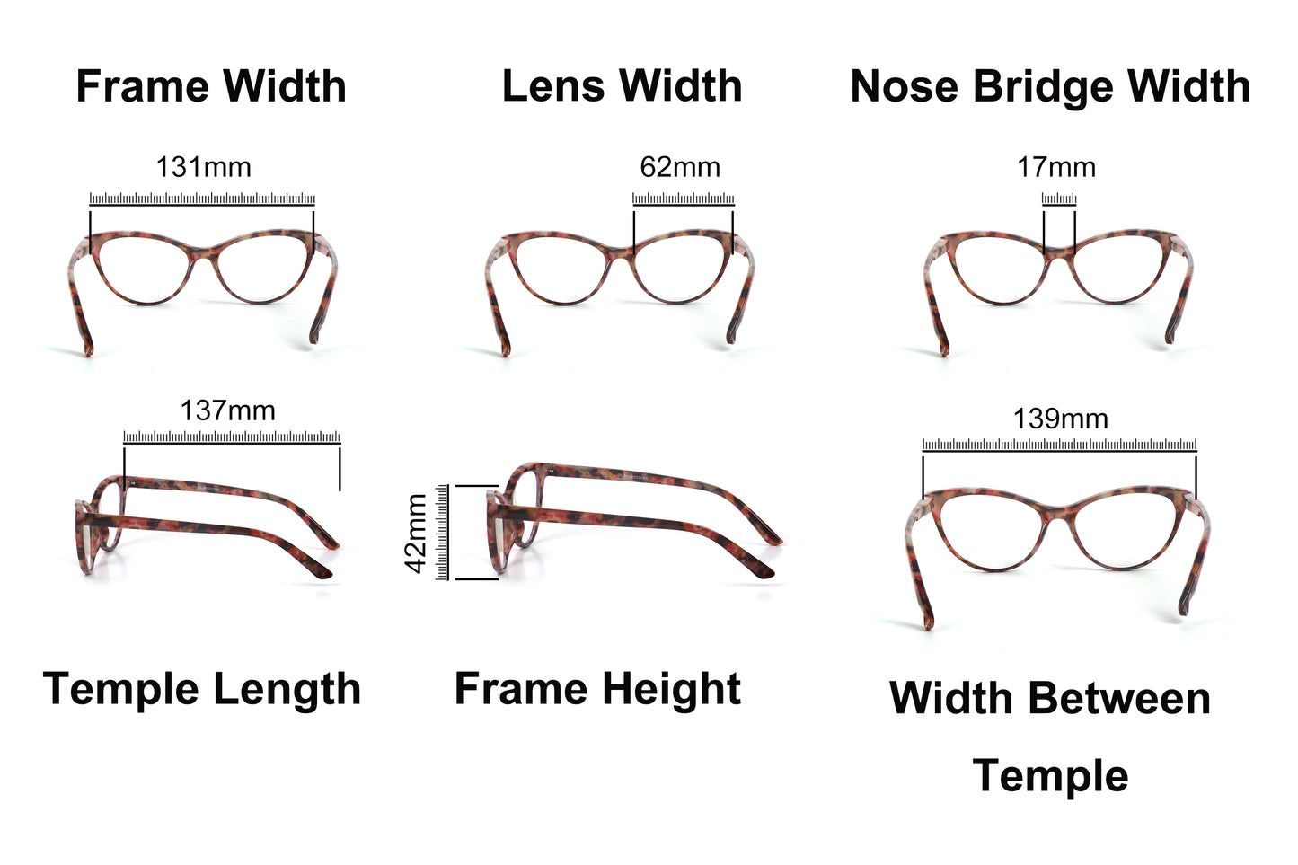 Cat Eye Retro Flower Design Reading Glasses Womans with Spring Hinges DX101