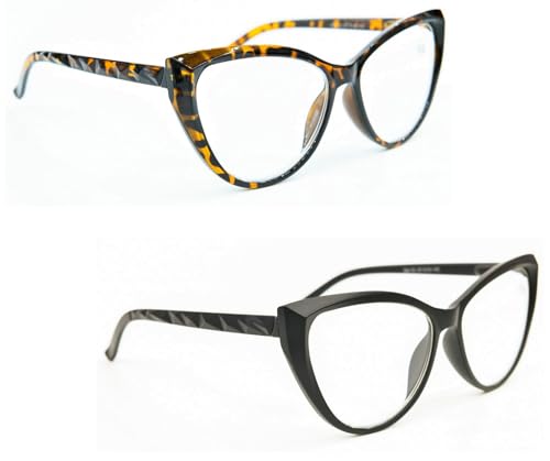 Cat Eye Oversized Retro 1960s Reading Glasses Womans with Spring Hinges DX72