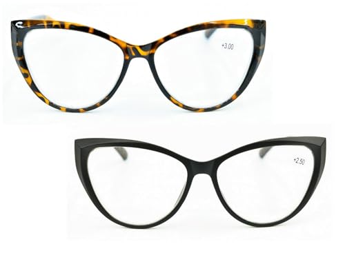Cat Eye Oversized Retro 1960s Reading Glasses Womans with Spring Hinges DX72