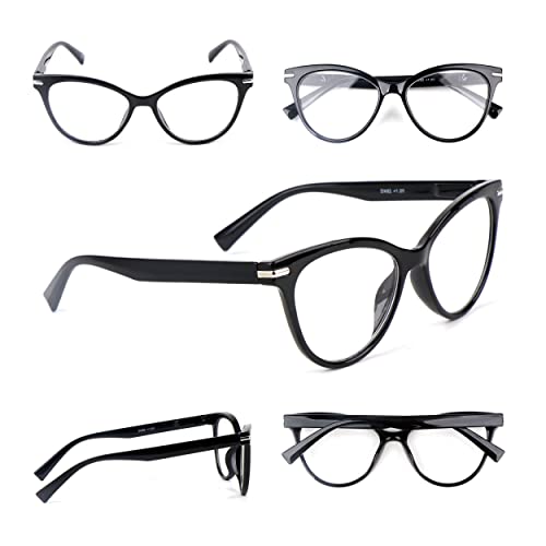 Cat Eye Reading Glasses Stylish Retro Womans Spring Hinges Lightweight Ready Readers Clear Vision 1.0+ 1.5+ 2.0+ 2.5+ 3.0+ 3.5+ 4.0+ DX82