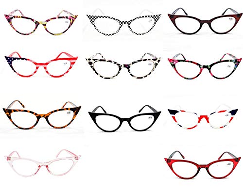 Retro 1950s 1960s Cat Eye Reading Glasses +1.0 up to +4.0 Model MT57