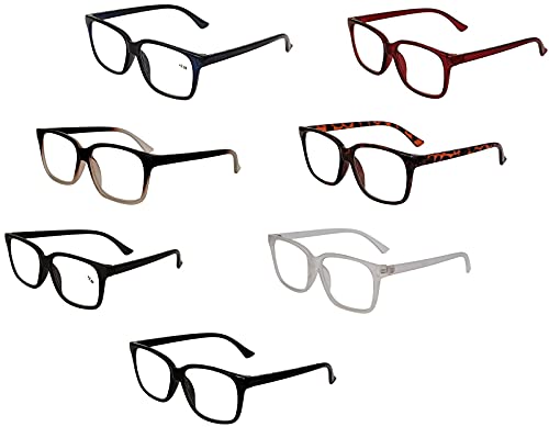 Fads & Fashions Geek Nerd Oversized Unisex Stylish Retro Sturdy Men Women Reading Glasses Metal Hinges +1.0 +1.25 +1.5 +1.75 +2.0 +2.25 +2.5 +2.75 +3.0 +3.5 +4.0 Model TN44