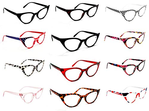 Retro 1950s 1960s Cat Eye Reading Glasses +1.0 up to +4.0 Model MT57