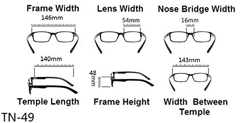 Fads & Fashions Anti Blue Light Reading Glasses Classic Retro Design Anti Fatigue TV Computer Mens Womens Oversized 7 Colours TN49ABL