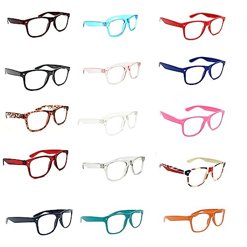 Fads & Fashions Anti Blue Light Reading Glasses Classic Retro Design Anti Fatigue TV Computer Mens Womens Oversized 7 Colours TN49ABL