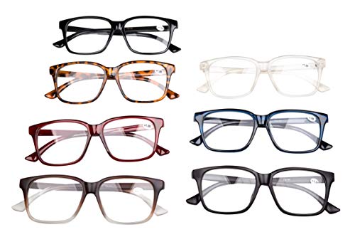 Fads & Fashions Geek Nerd Oversized Unisex Stylish Retro Sturdy Men Women Reading Glasses Metal Hinges +1.0 +1.25 +1.5 +1.75 +2.0 +2.25 +2.5 +2.75 +3.0 +3.5 +4.0 Model TN44