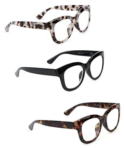 Bold Oval Fashion Retro Unisex Reading Glasses with Spring Hinges DX86