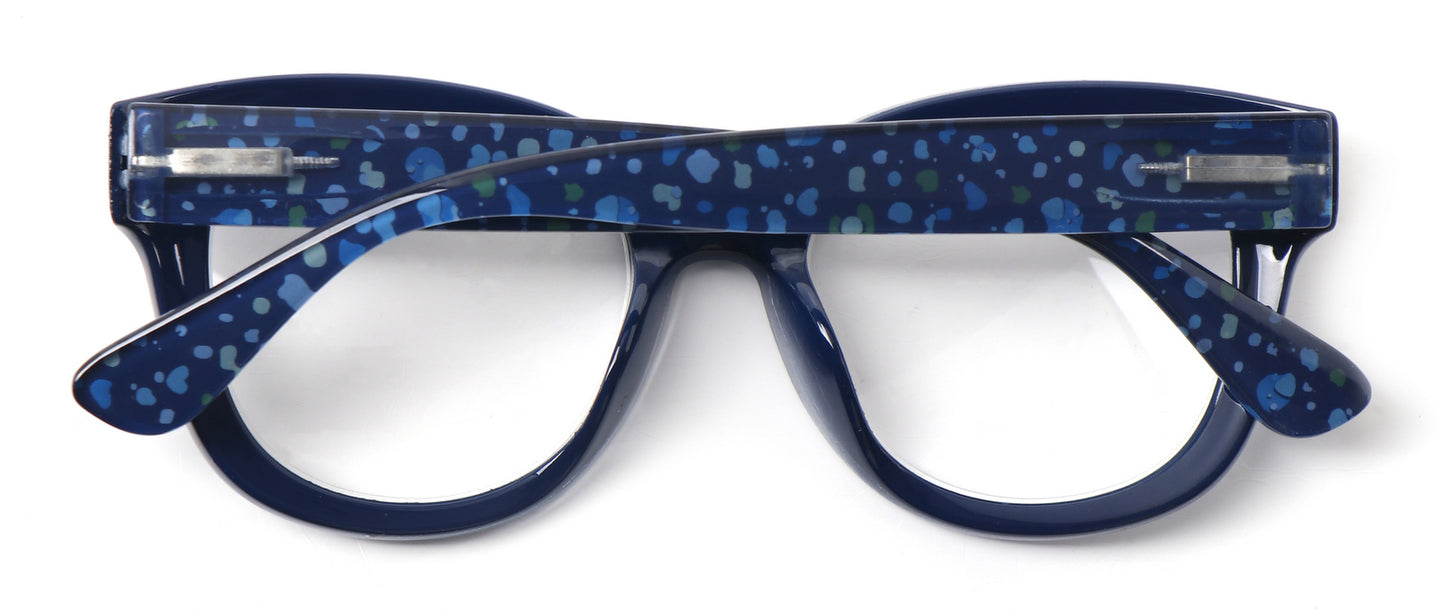 Oversized Retro Reading Glasses handmade Ladies Colourful Spring Hinges 59 x 53mm Large Frame DX99