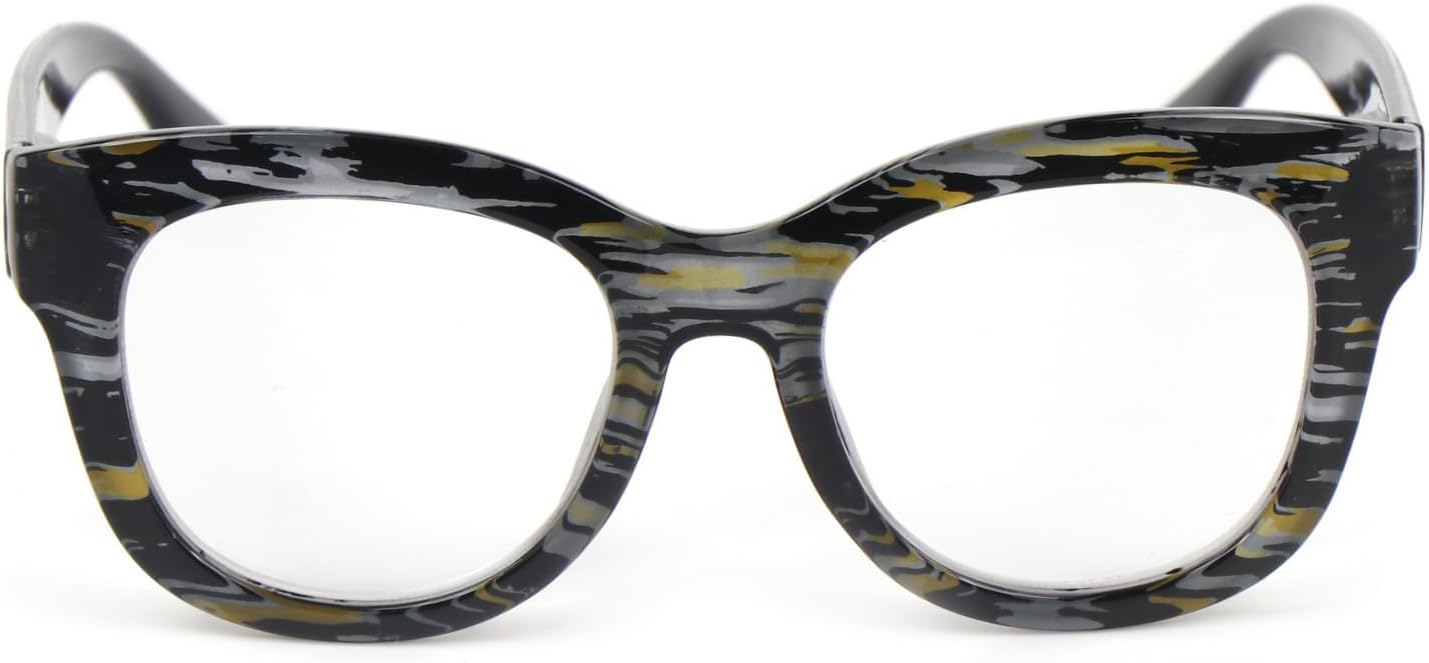 Oversized Retro Reading Glasses handmade Ladies Colourful Spring Hinges 59 x 53mm Large Frame DX99