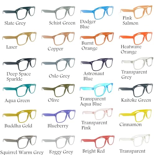 Fads & Fashions Anti Blue Light Reading Glasses Classic Retro Design Anti Fatigue TV Computer Mens Womens Oversized 7 Colours TN49ABL