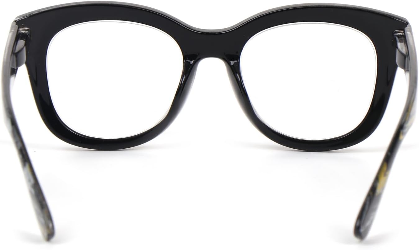 Oversized Retro Reading Glasses handmade Ladies Colourful Spring Hinges 59 x 53mm Large Frame DX99