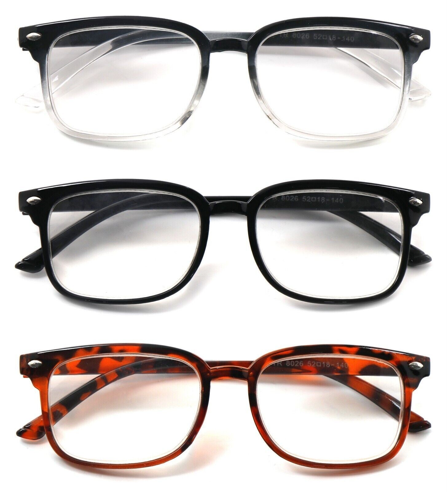 High Lens Srength Reading Glasses Strong Magnification +4.5+5.0+5.5+6.0 DX105