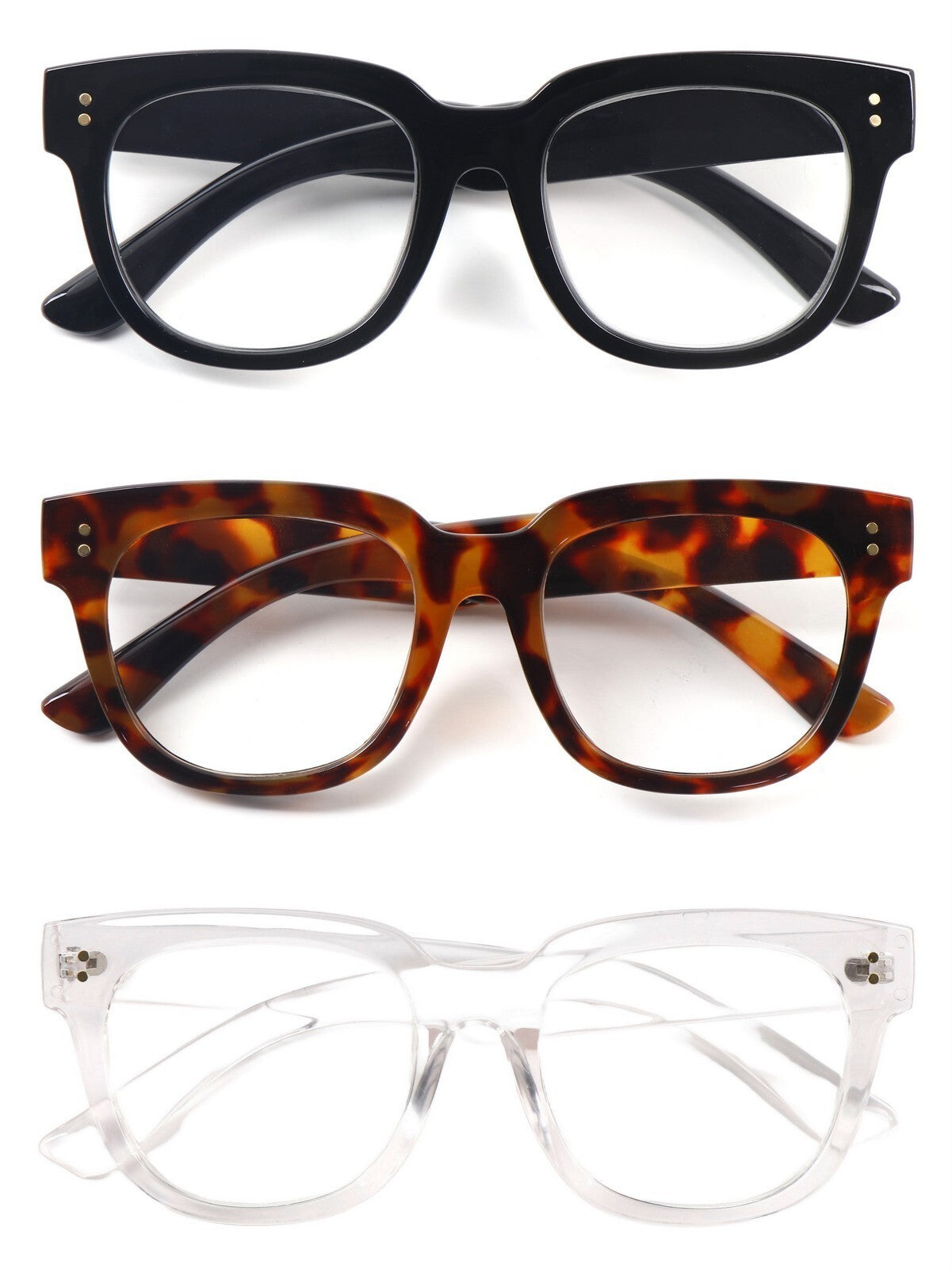 Fashion Oval Reading Glasses Anti Blue Light Retro Unisex Metal Hinges 2128