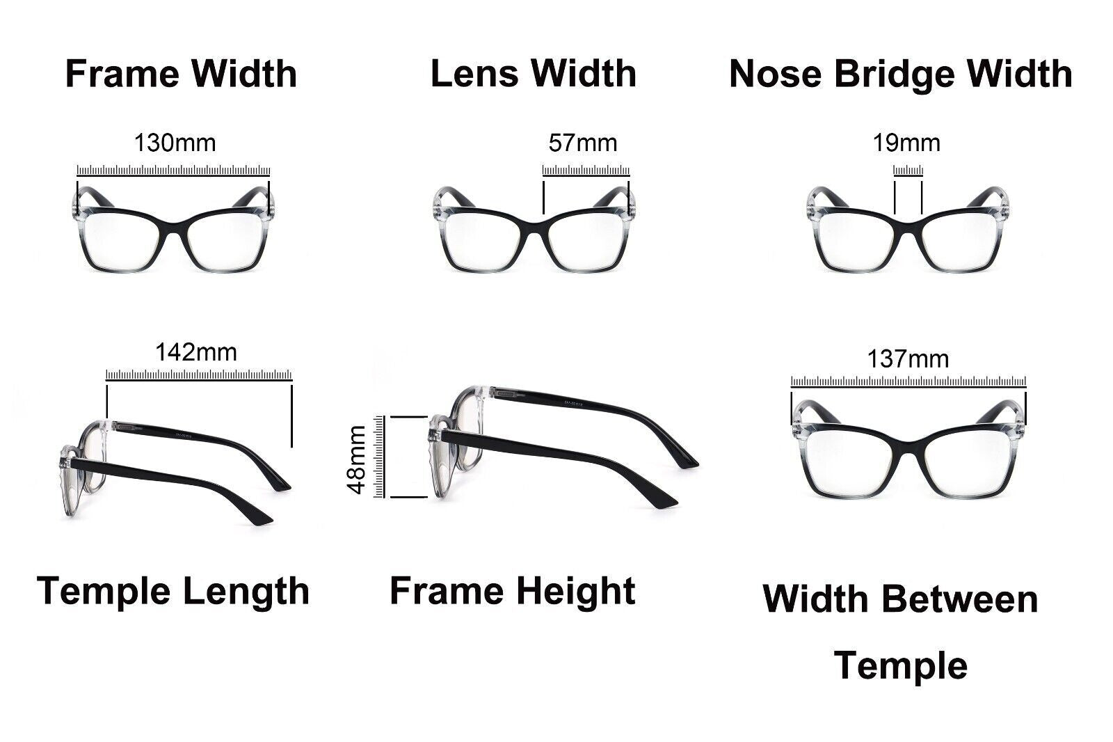 Colourful Oversized Retro Reading Glasses Unisex Spring Hinges 6 Colours 002