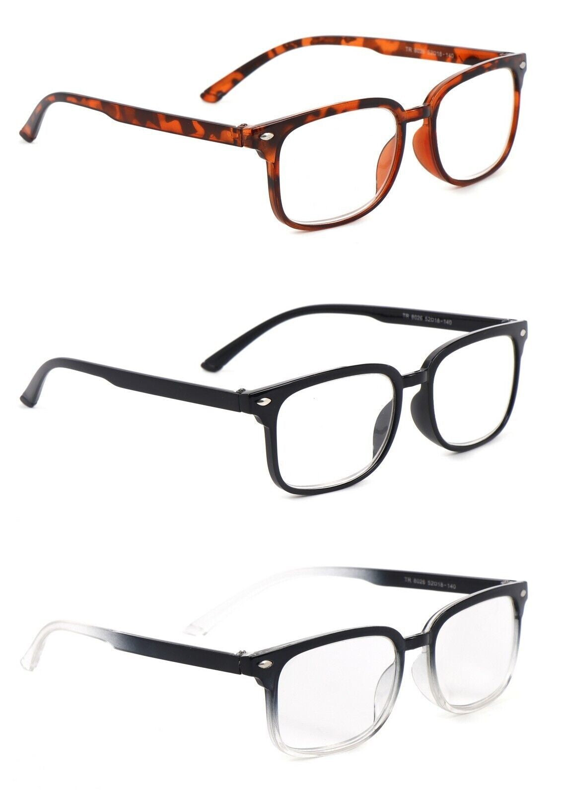 High Lens Srength Reading Glasses Strong Magnification +4.5+5.0+5.5+6.0 DX105