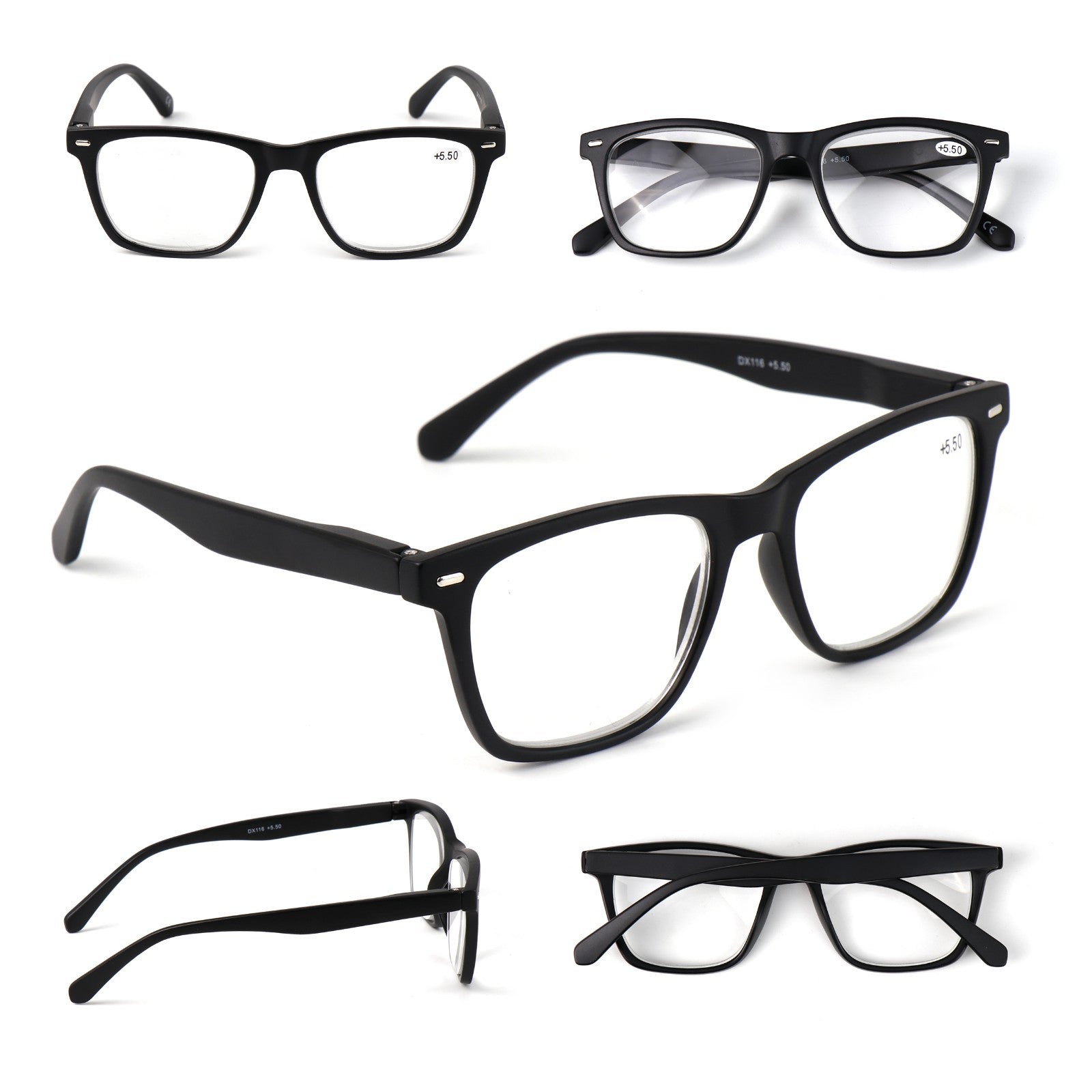 High Power Oval Retro Reading Glasses Unisex+4.5+5.0+5.5+6.0+6.5+7.0 DX116