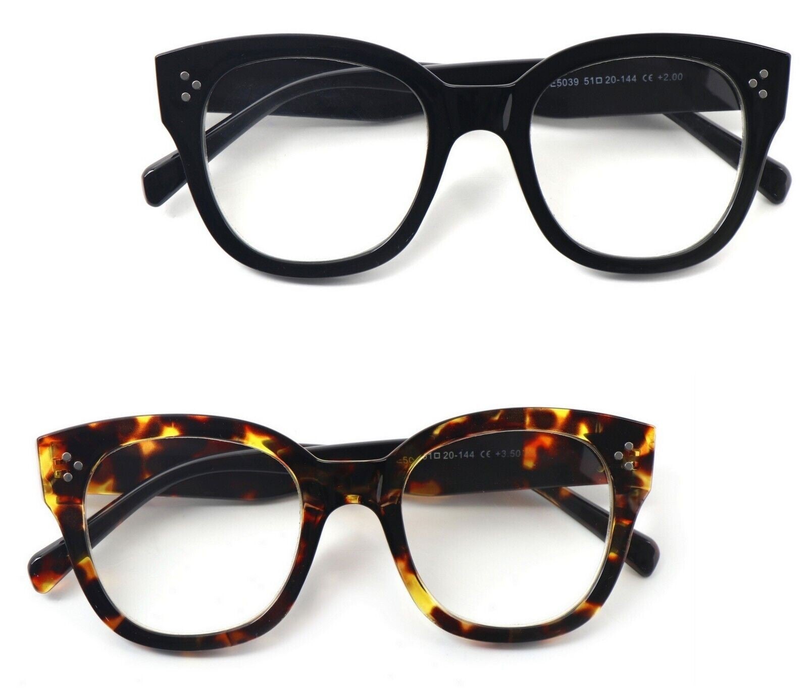 Stylish Oversized Retro Anti Blue Light Reading Glasses Unisex Metal Hinges 5037