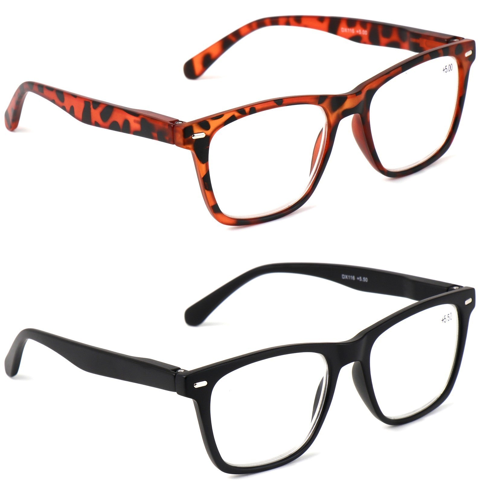 High Power Oval Retro Reading Glasses Unisex+4.5+5.0+5.5+6.0+6.5+7.0 DX116