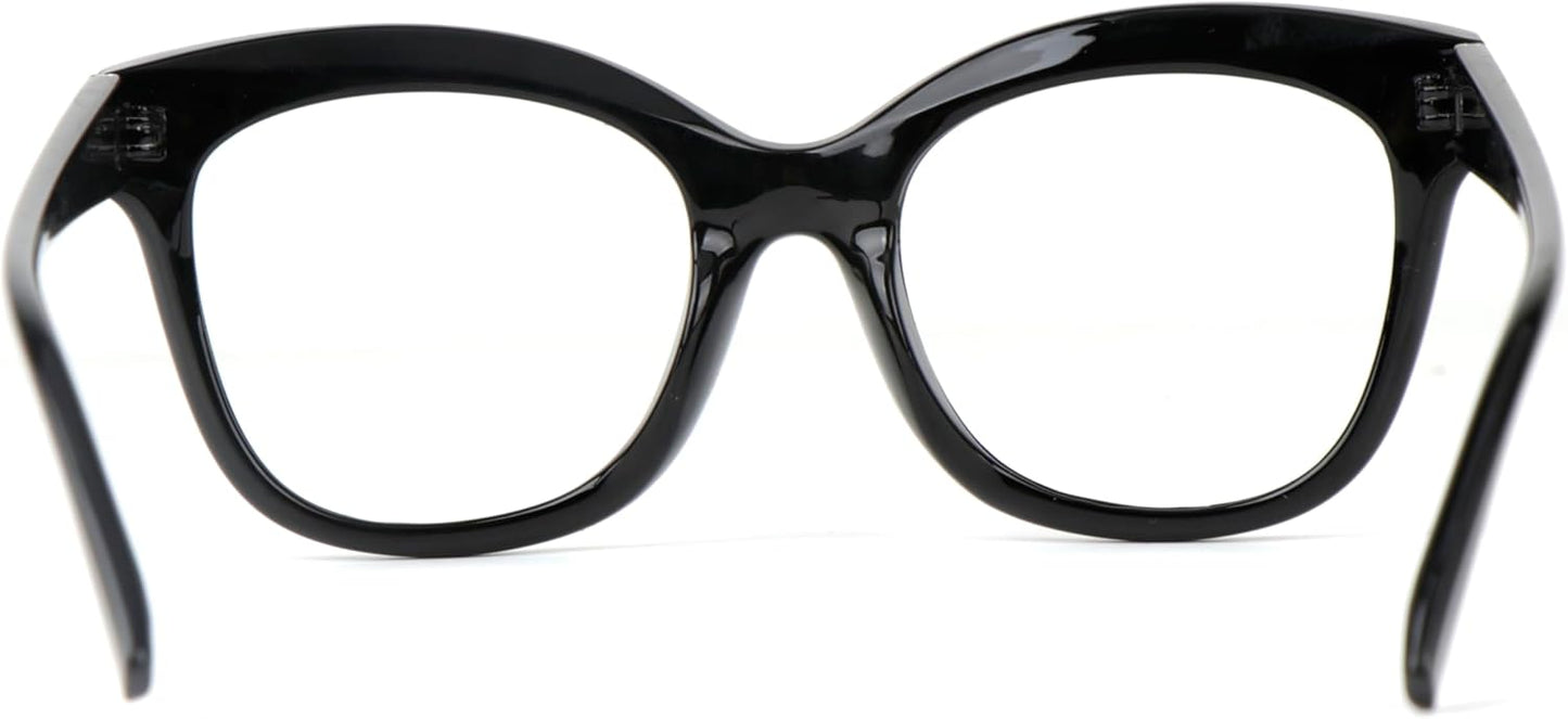 Cat Eye Funky Oversized Reading Glasses Womans Concave Frame in 4 Colours +1.0 +1.5 +2.0 +2.5 +3.0 +3.5 Stainless Steel Hinges Scratch Resistant Lenses DX97