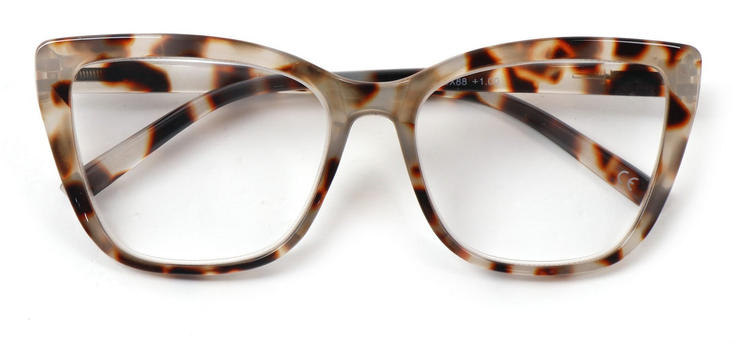 Myopia Near Sighted Correction Glasses Cat Eye Spring Hinges in 2 Colours DX88M