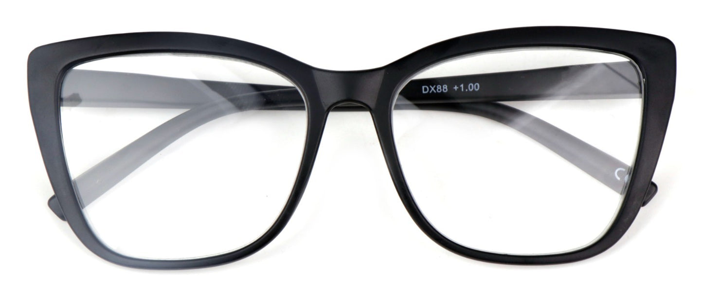 Myopia Near Sighted Correction Glasses Cat Eye Spring Hinges in 2 Colours DX88M