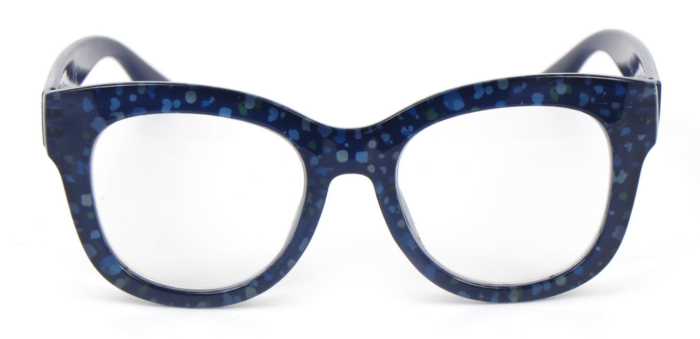 Oversized Retro Reading Glasses handmade Ladies Colourful Spring Hinges 59 x 53mm Large Frame DX99