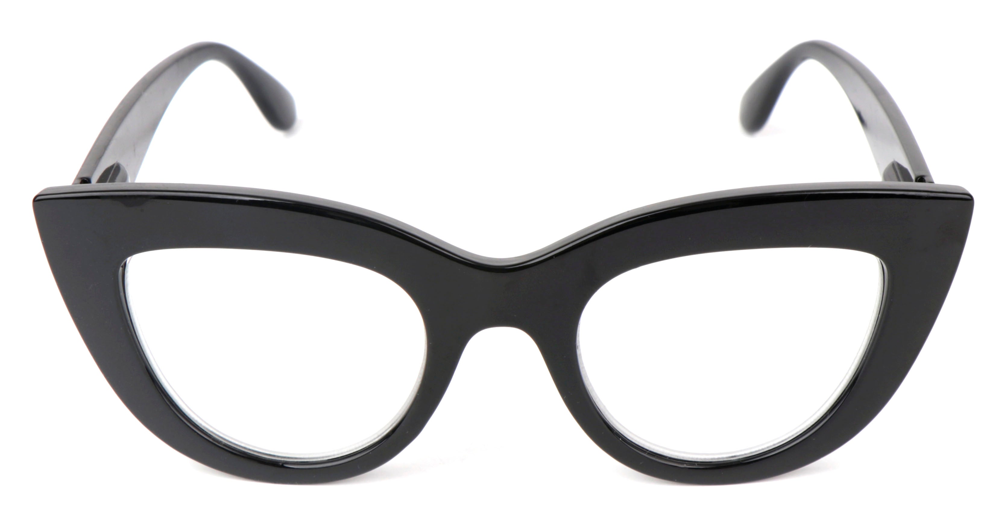 Fads & Fashions Cat Eye Bold Funky Thick Framed Reading Glasses Woman&