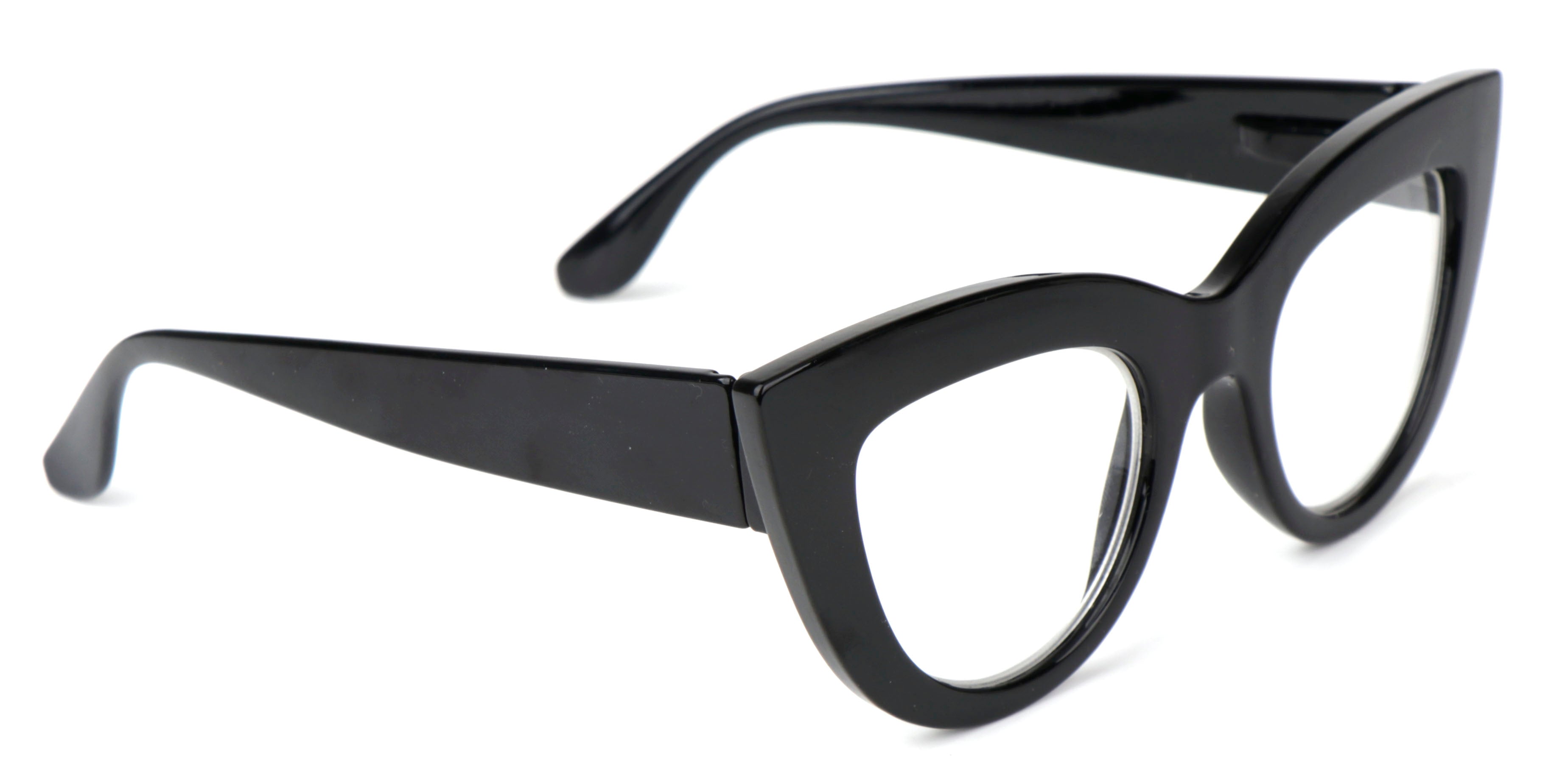 Fads & Fashions Cat Eye Bold Funky Thick Framed Reading Glasses Woman&