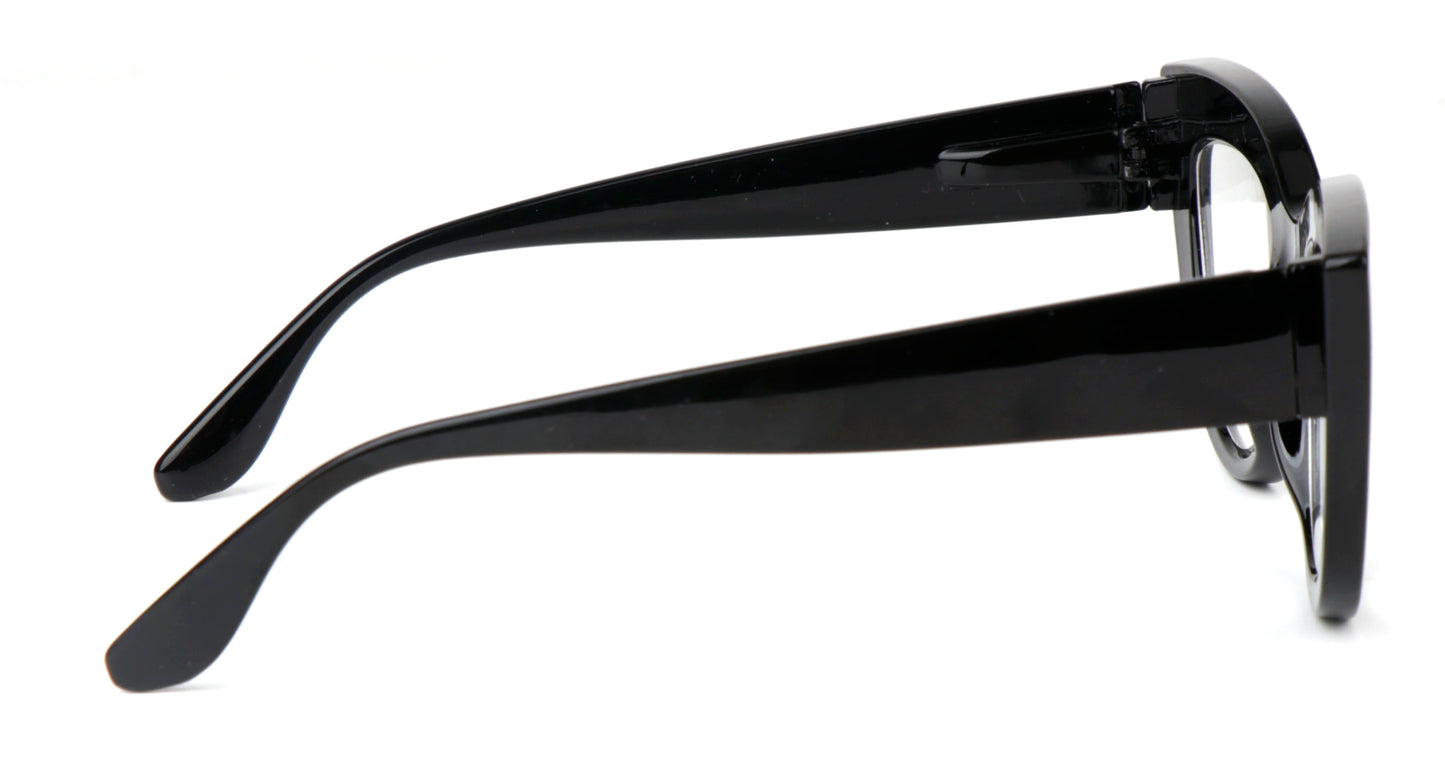 Fads & Fashions Cat Eye Bold Funky Thick Framed Reading Glasses Woman's in 4 Colours Spring Hinges Scratch Resistant Lenses DX98