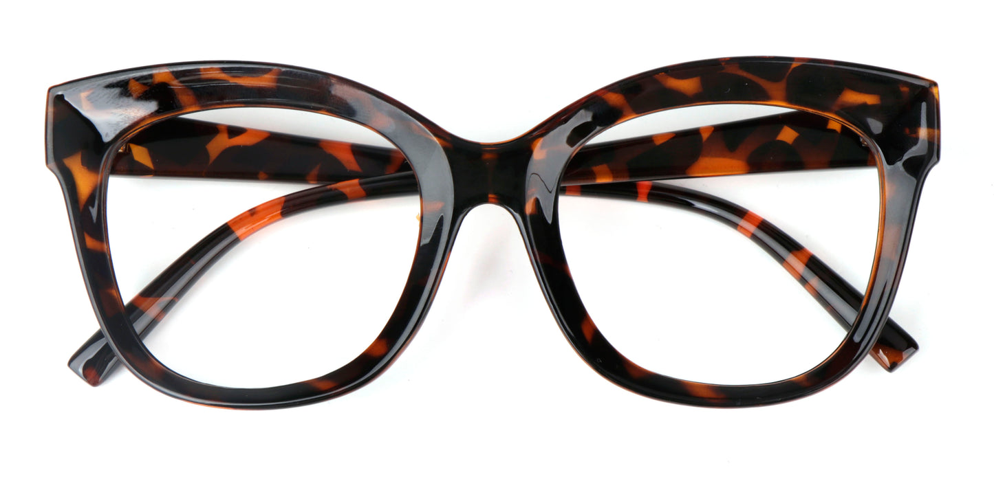 Cat Eye Funky Oversized Reading Glasses Womans Concave Frame in 4 Colours +1.0 +1.5 +2.0 +2.5 +3.0 +3.5 Stainless Steel Hinges Scratch Resistant Lenses DX97