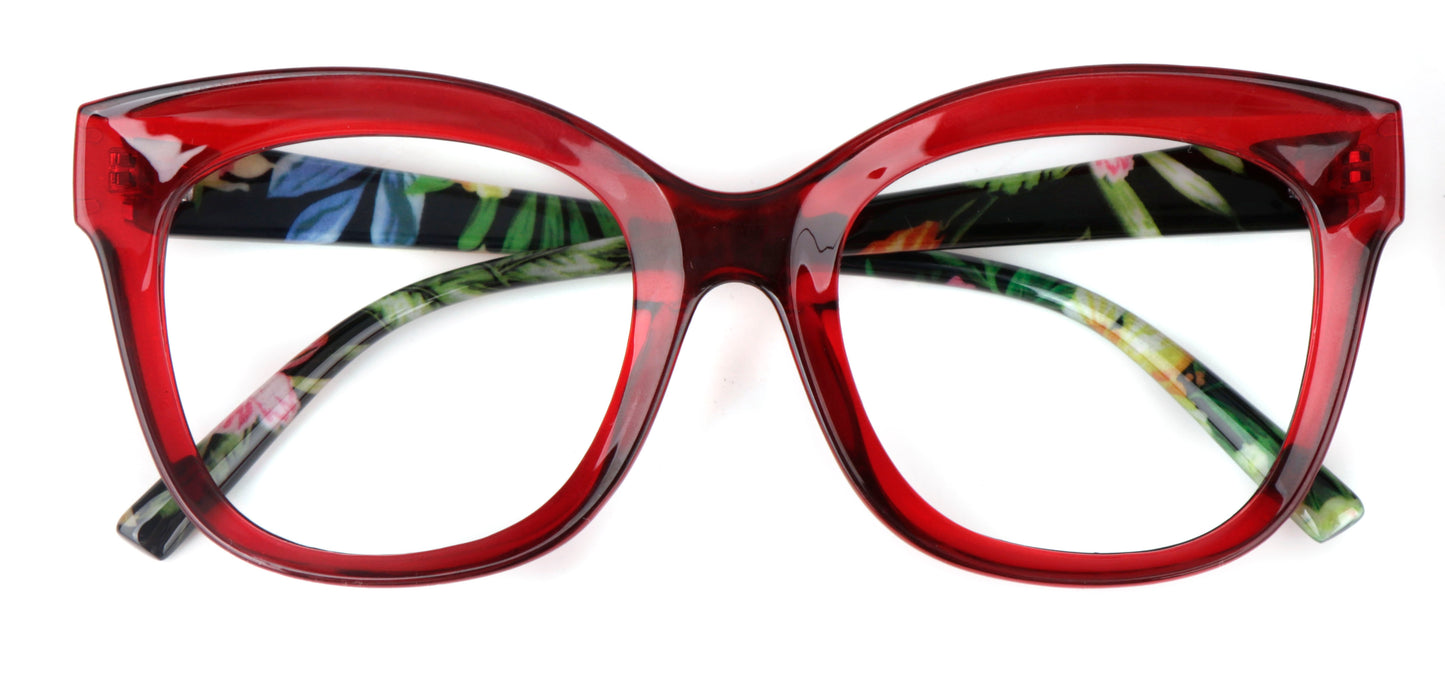 Cat Eye Funky Oversized Reading Glasses Womans Concave Frame in 4 Colours +1.0 +1.5 +2.0 +2.5 +3.0 +3.5 Stainless Steel Hinges Scratch Resistant Lenses DX97