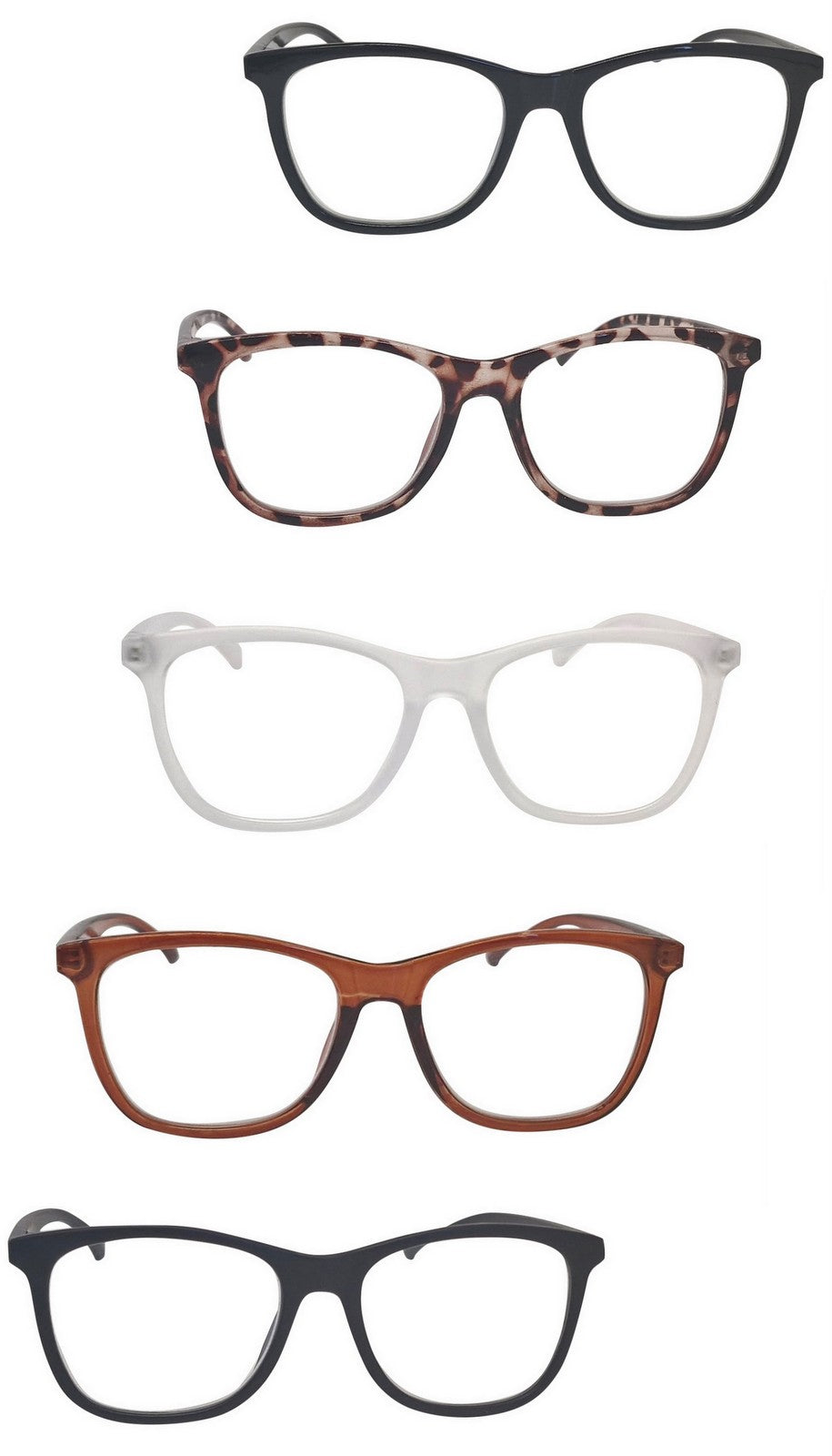 Reading Glasses Large Frame Unisex Oversized Metal Spring Hinges 6 Colours DX5
