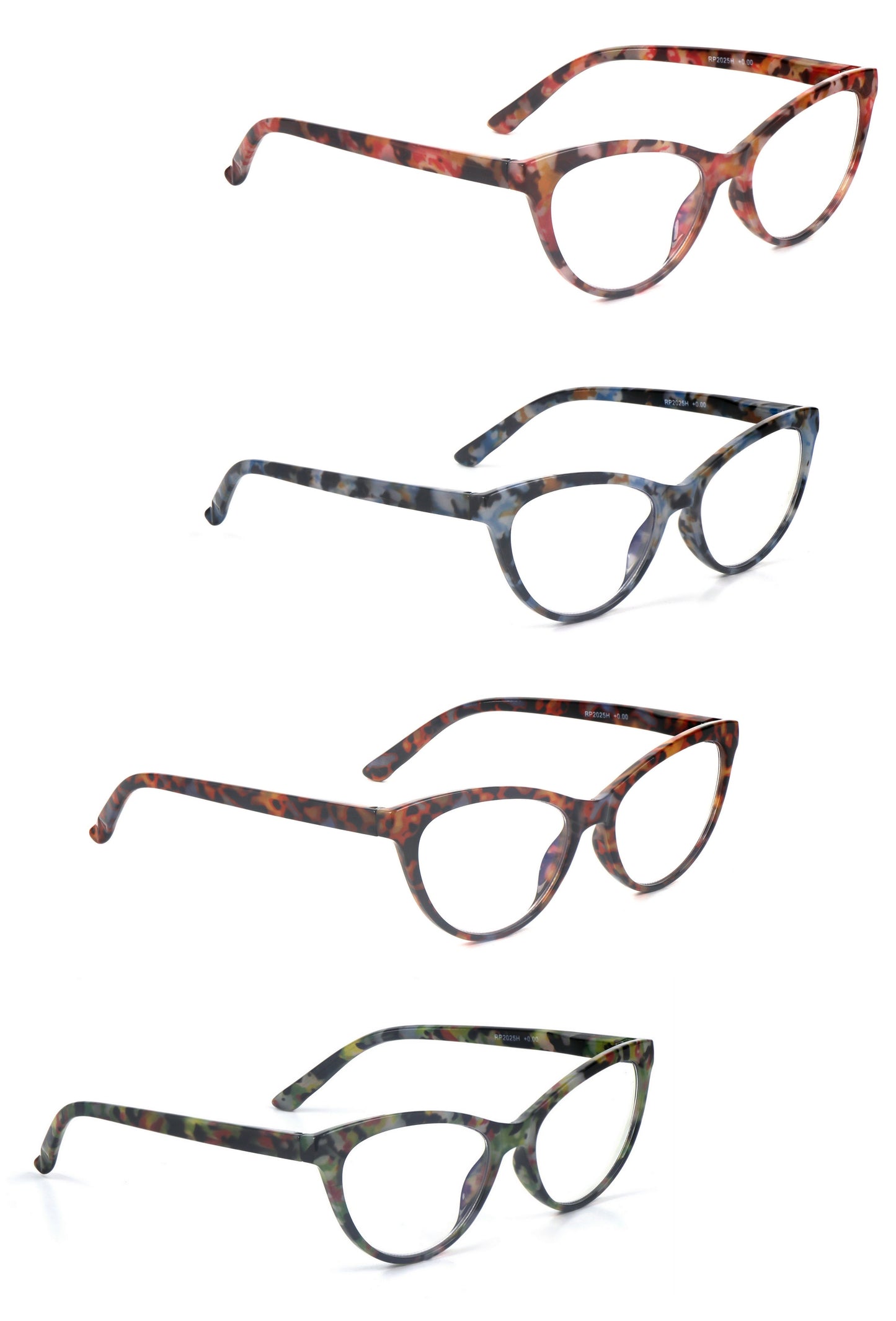 Cat Eye Retro Flower Design Reading Glasses Womans with Spring Hinges DX101