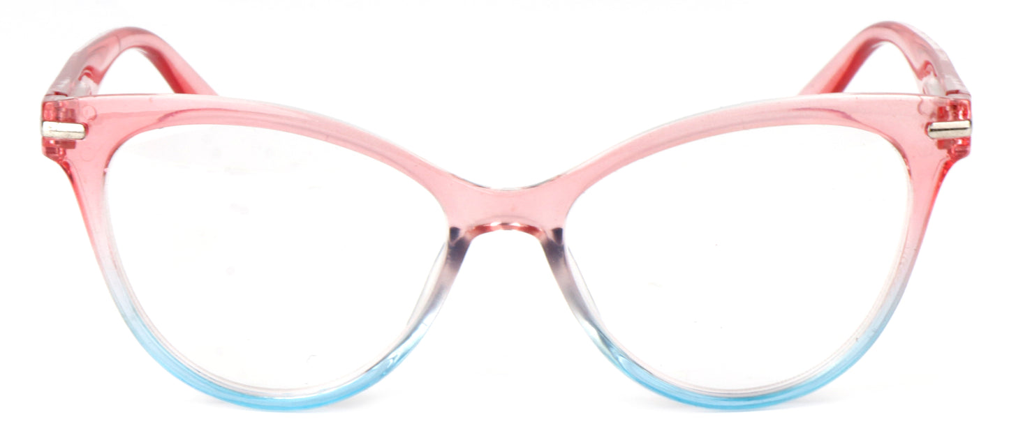 Cat Eye Reading Glasses Stylish Retro Womans Spring Hinges Lightweight Ready Readers Clear Vision 1.0+ 1.5+ 2.0+ 2.5+ 3.0+ 3.5+ 4.0+ DX82