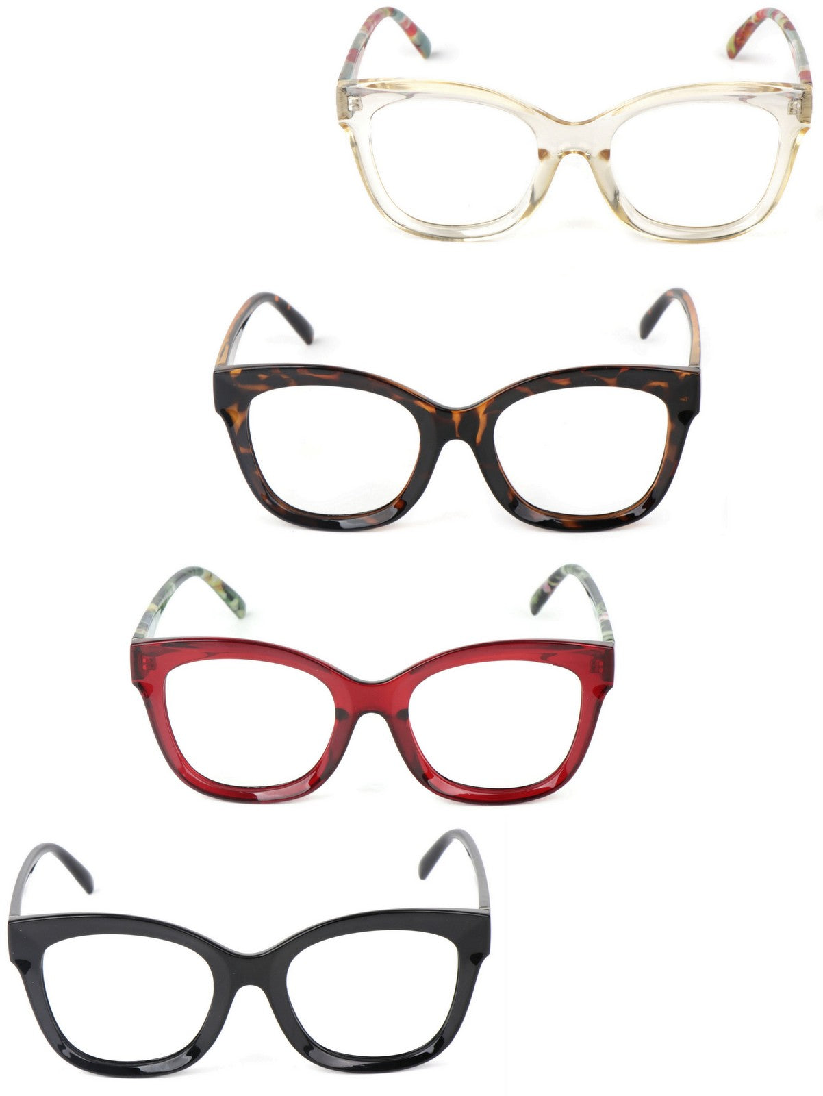 Cat Eye Funky Oversized Reading Glasses Womans Concave Frame in 4 Colours +1.0 +1.5 +2.0 +2.5 +3.0 +3.5 Stainless Steel Hinges Scratch Resistant Lenses DX97