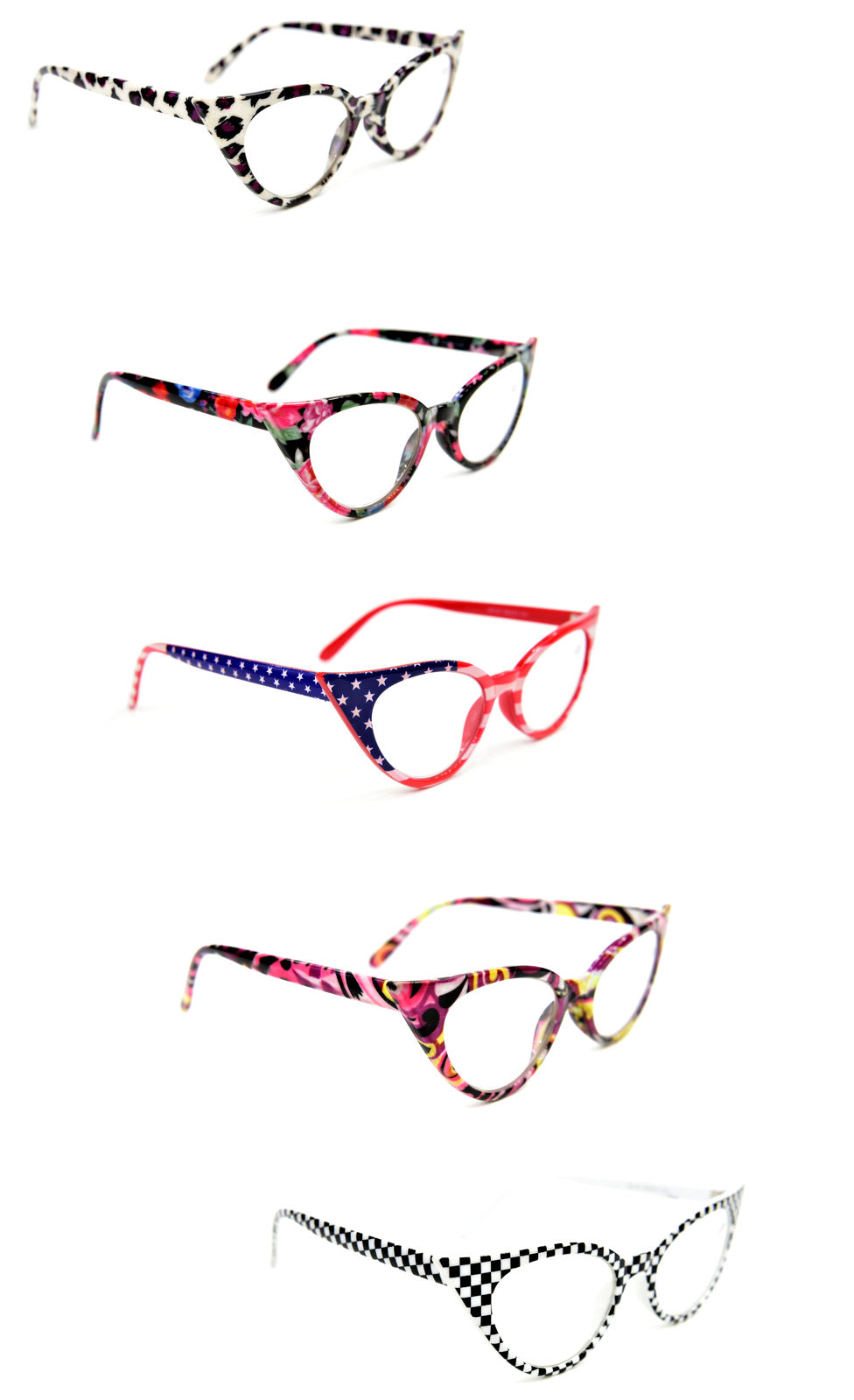 Retro 1950s 1960s Cat Eye Reading Glasses +1.0 up to +4.0 Model MT57
