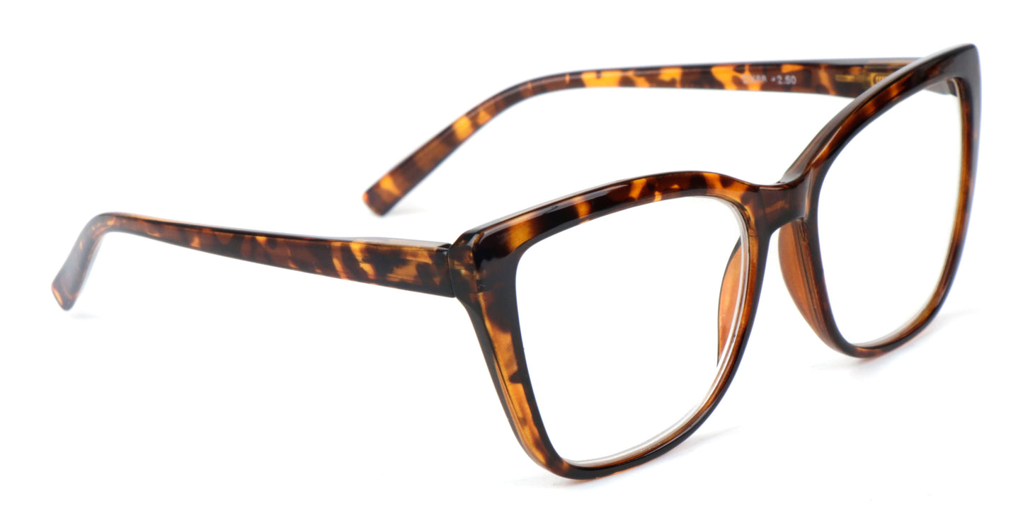 Fads & Fashions Cat Eye Funky Retro Reading Glasses Women with Spring Hinges DX88