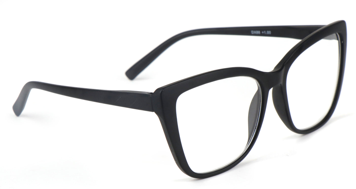 Fads & Fashions Cat Eye Funky Retro Reading Glasses Women with Spring Hinges DX88