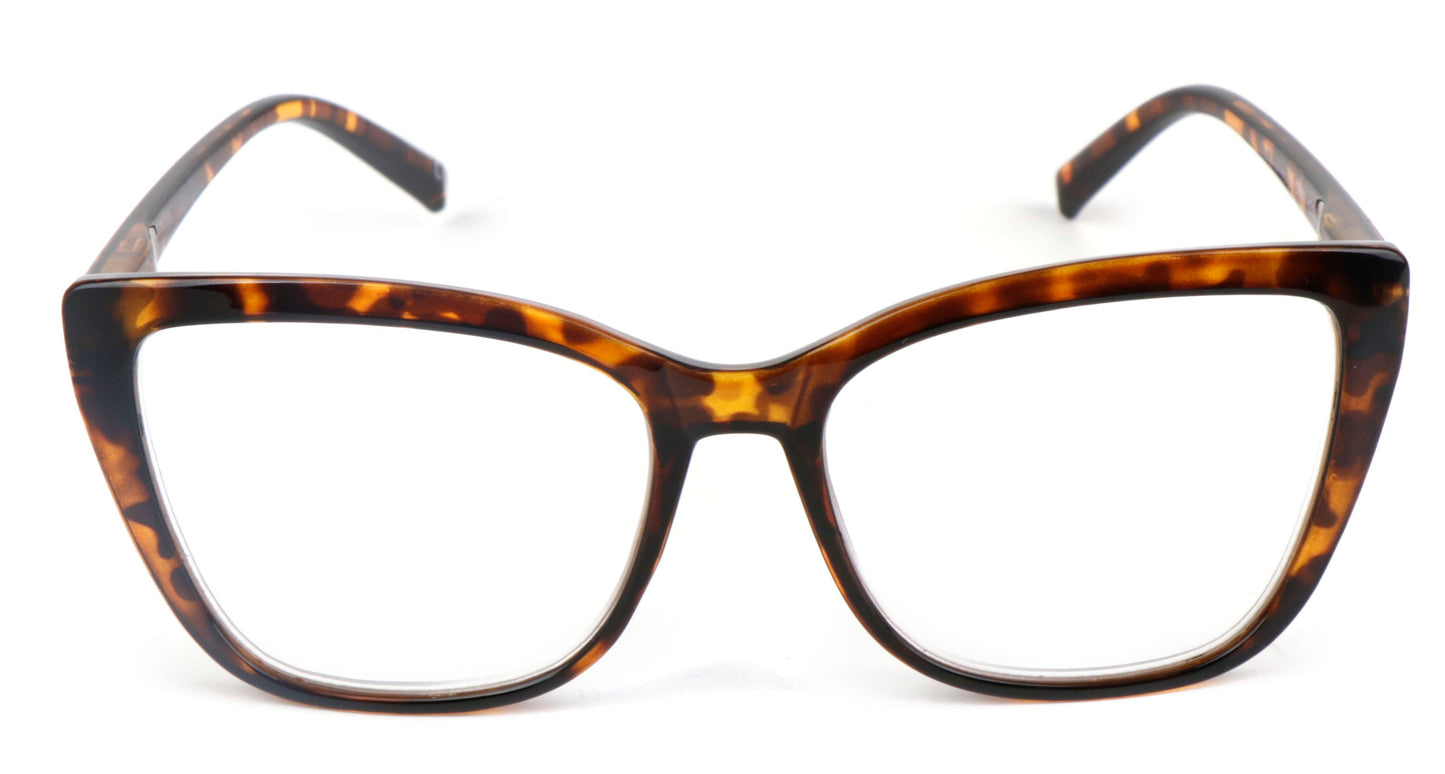 Fads & Fashions Cat Eye Funky Retro Reading Glasses Women with Spring Hinges DX88