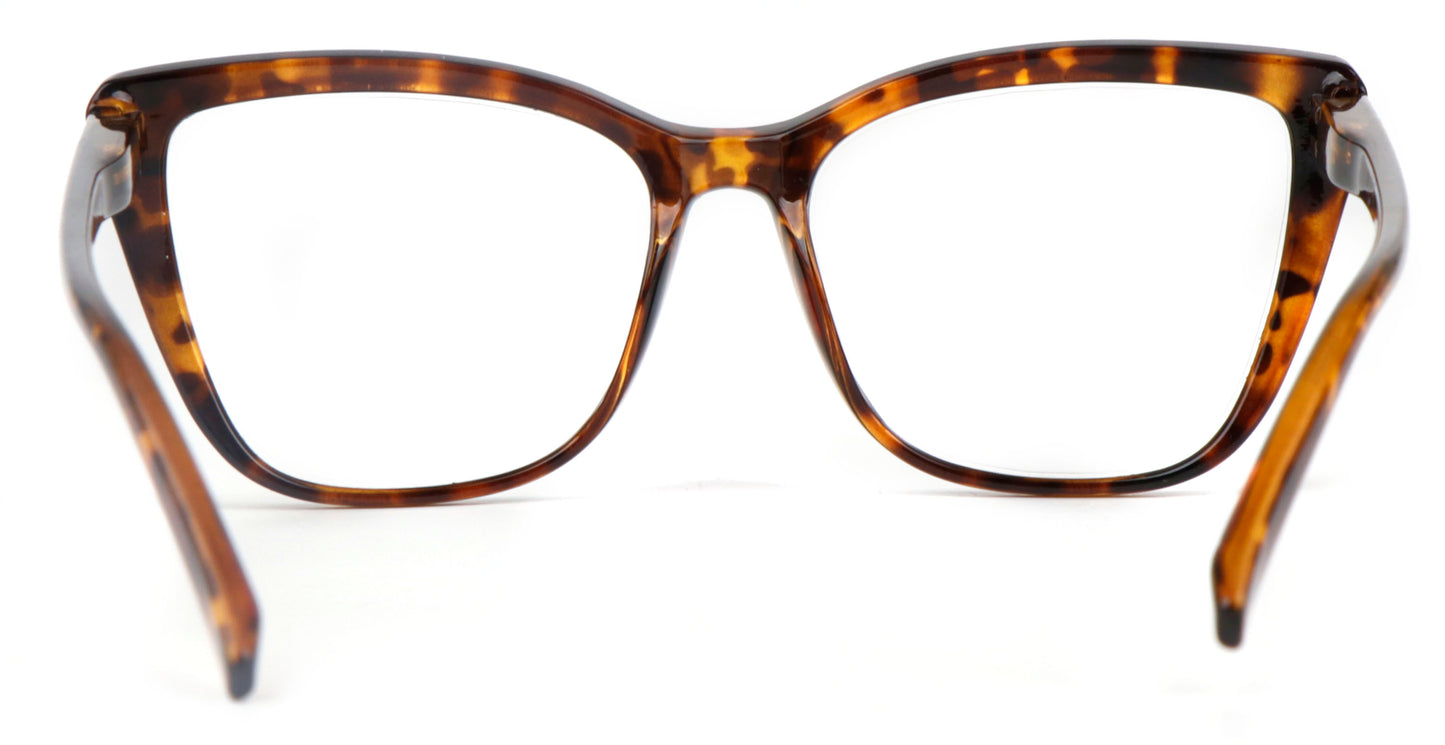 Fads & Fashions Cat Eye Funky Retro Reading Glasses Women with Spring Hinges DX88