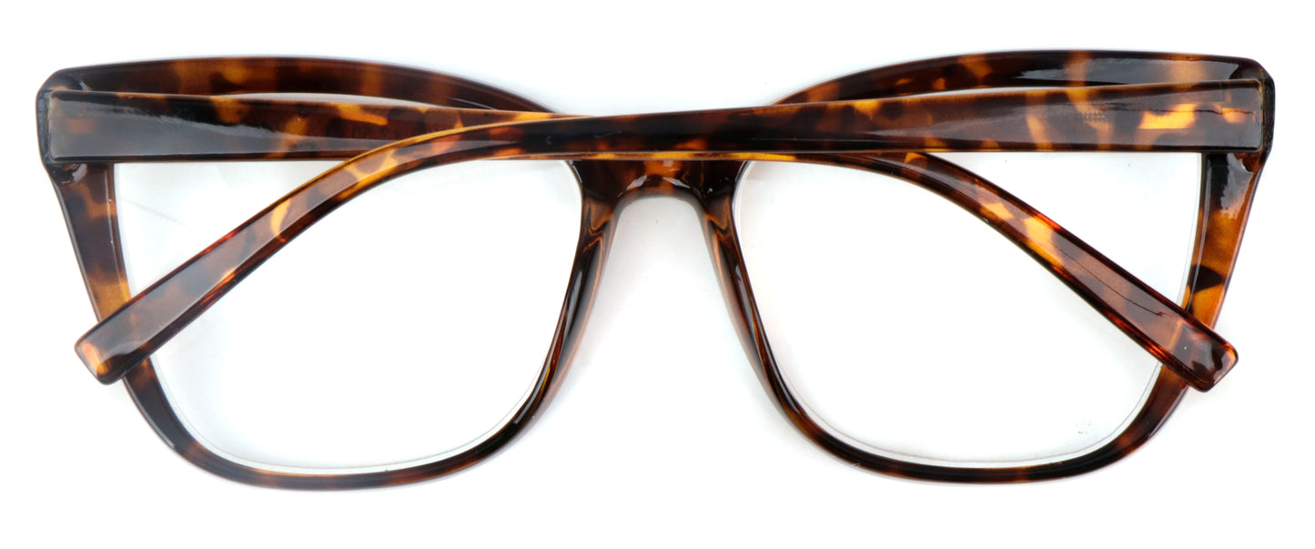 Fads & Fashions Cat Eye Funky Retro Reading Glasses Women with Spring Hinges DX88
