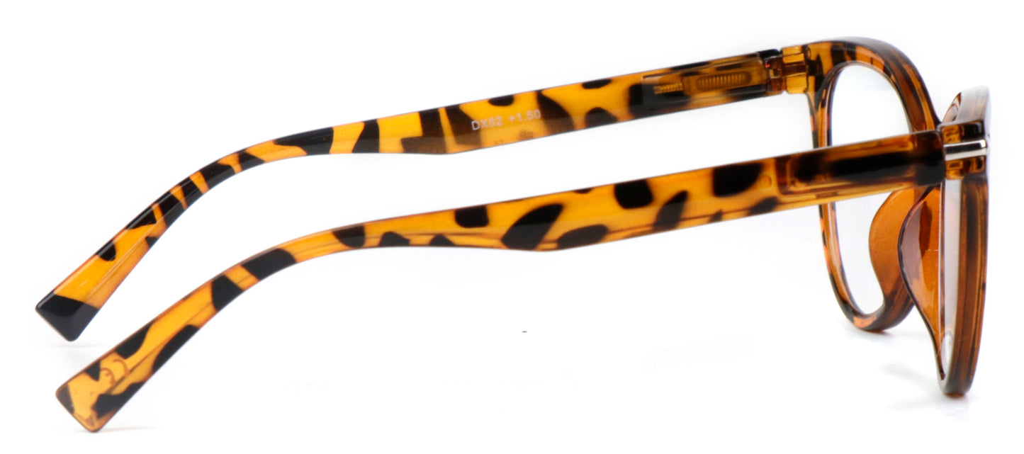 Cat Eye Reading Glasses Stylish Retro Womans Spring Hinges Lightweight Ready Readers Clear Vision 1.0+ 1.5+ 2.0+ 2.5+ 3.0+ 3.5+ 4.0+ DX82