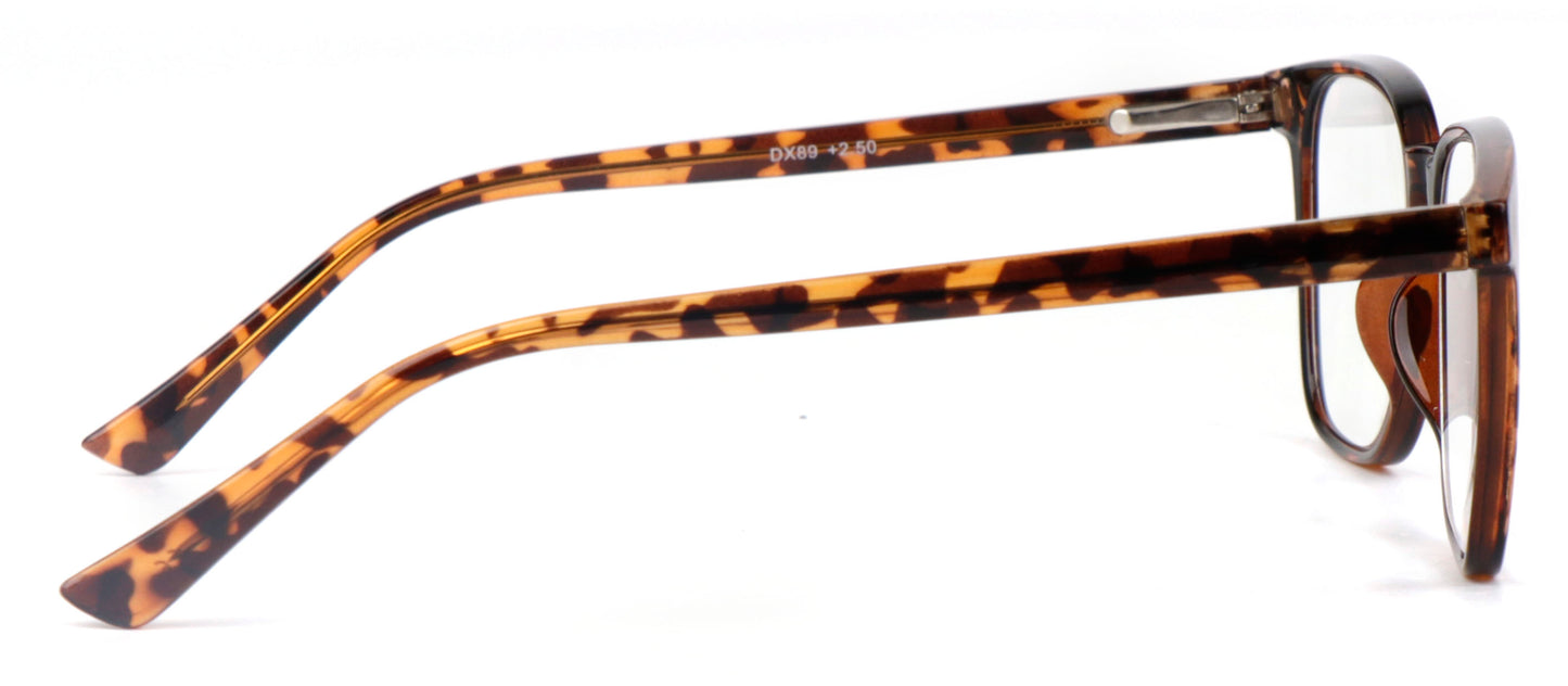Stylish Retro Unisex Reading Glasses with Stainless Steel Rod Temples & Stainless Steel Spring Hinges DX89