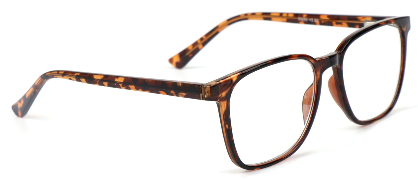 Stylish Retro Unisex Reading Glasses with Stainless Steel Rod Temples & Stainless Steel Spring Hinges DX89