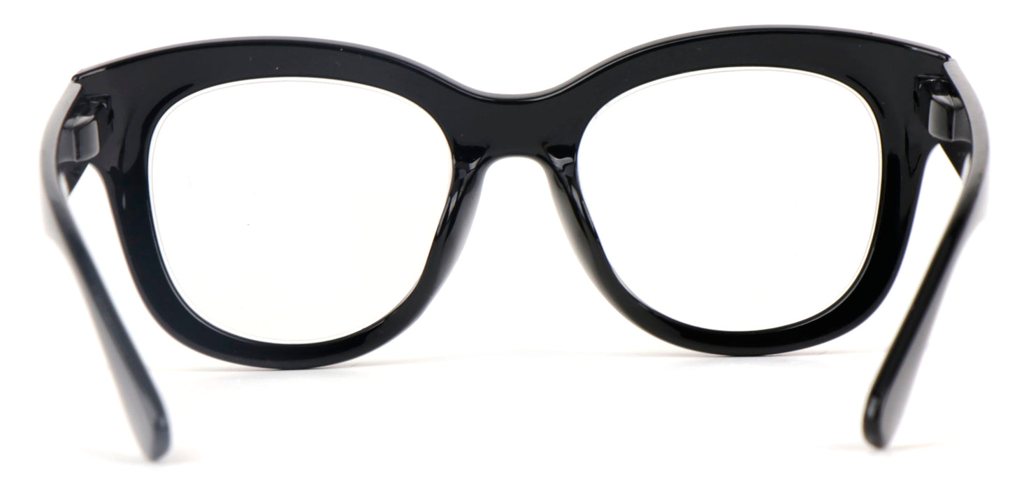 Bold Oval Fashion Retro Unisex Reading Glasses with Spring Hinges DX86