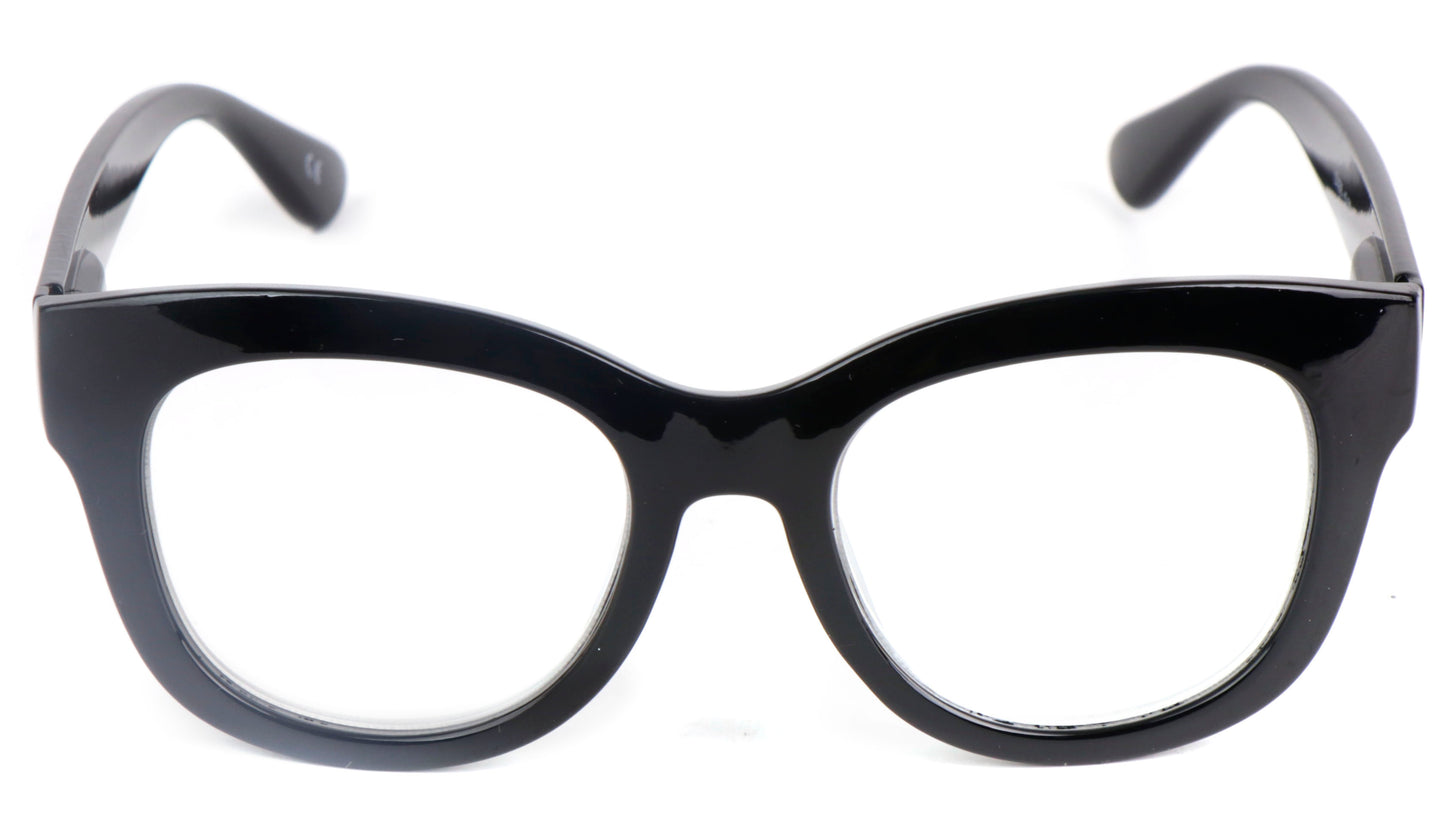 Bold Oval Fashion Retro Unisex Reading Glasses with Spring Hinges DX86