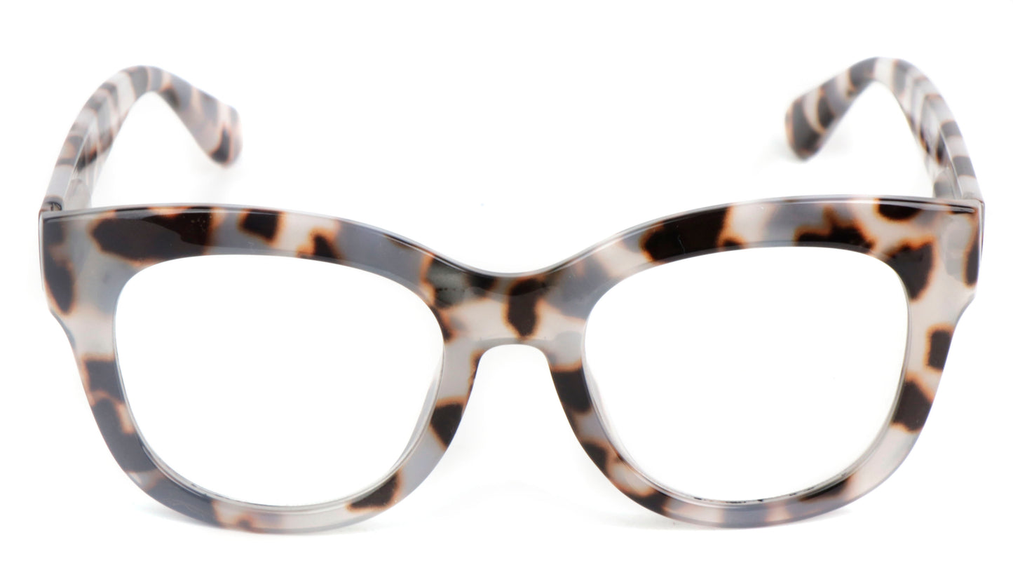 Bold Oval Fashion Retro Unisex Reading Glasses with Spring Hinges DX86