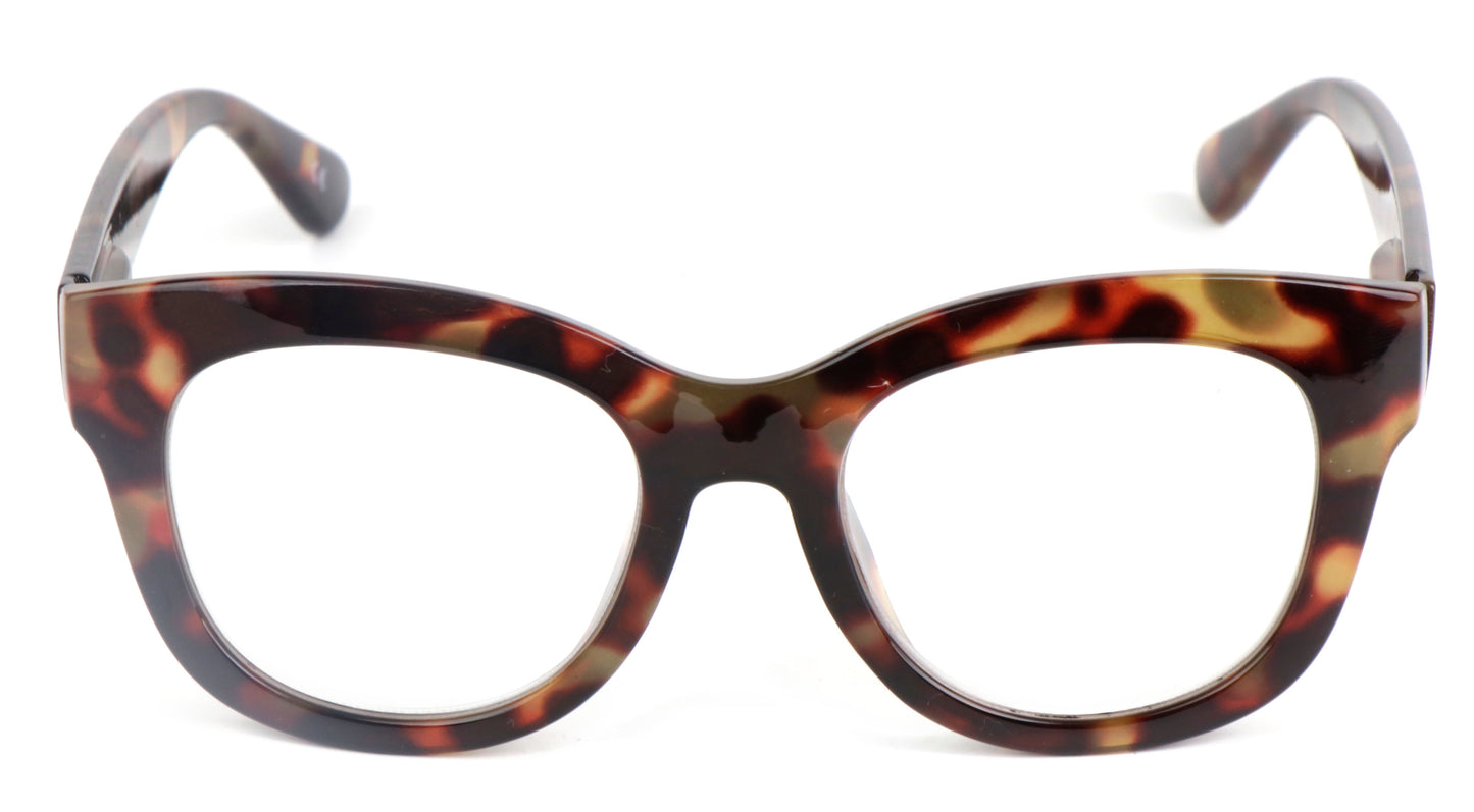 Bold Oval Fashion Retro Unisex Reading Glasses with Spring Hinges DX86